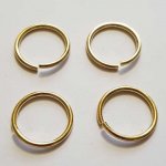 20 öppna förbindningsringar 20 mm 02 metall silverpläterad Guld