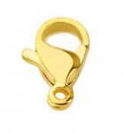 1 Karbinhake i rostfritt stål 12 x 6 mm Guld