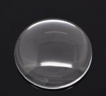 10 Cabochons Round 30 mm i klart förstoringsglas N°13