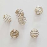 Pärla Spiralfjäderbur 8 mm Silver N°01