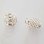 Pärla Spiralfjäderbur 23 mm Silver N°03