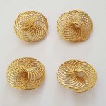 Blomma spiral pärla 30 mm guld N°04