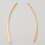 Bar böjd metallstång silver 1 ring N°01 guld