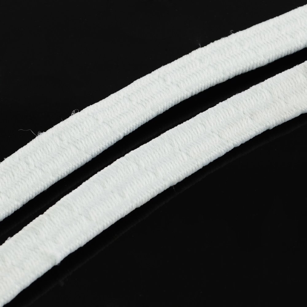 Elastisk vit platt gummi 5 mm till 10 cm