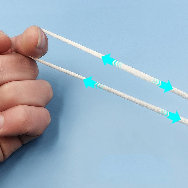 Elastisk mask Polyester rund 2,2 mm Vit till 10 cm