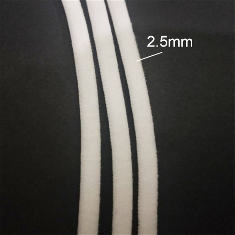 Elastisk mask Polyester rund 2,5 mm Vit