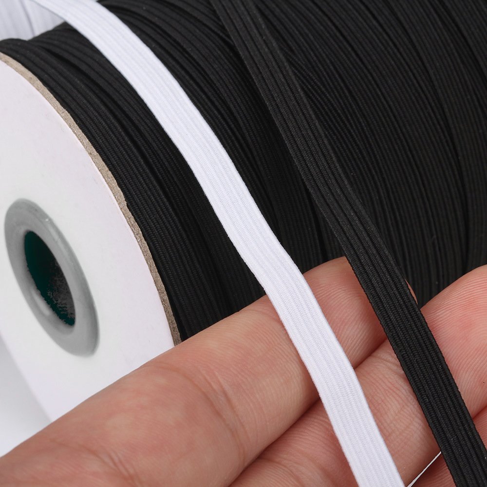 Platt elastik 3 mm Svart per meter