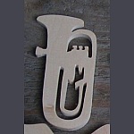 3mm tuba figurin musik tema bröllop dekoration