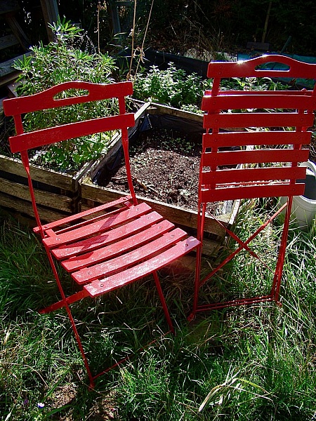 Chaise de jardin pliante vintage