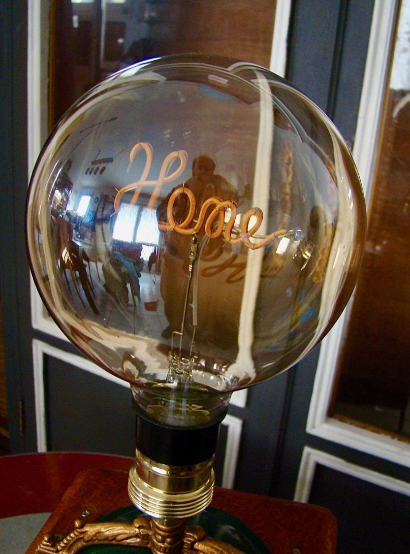 Gamla kaffekvarnslampa EDISON