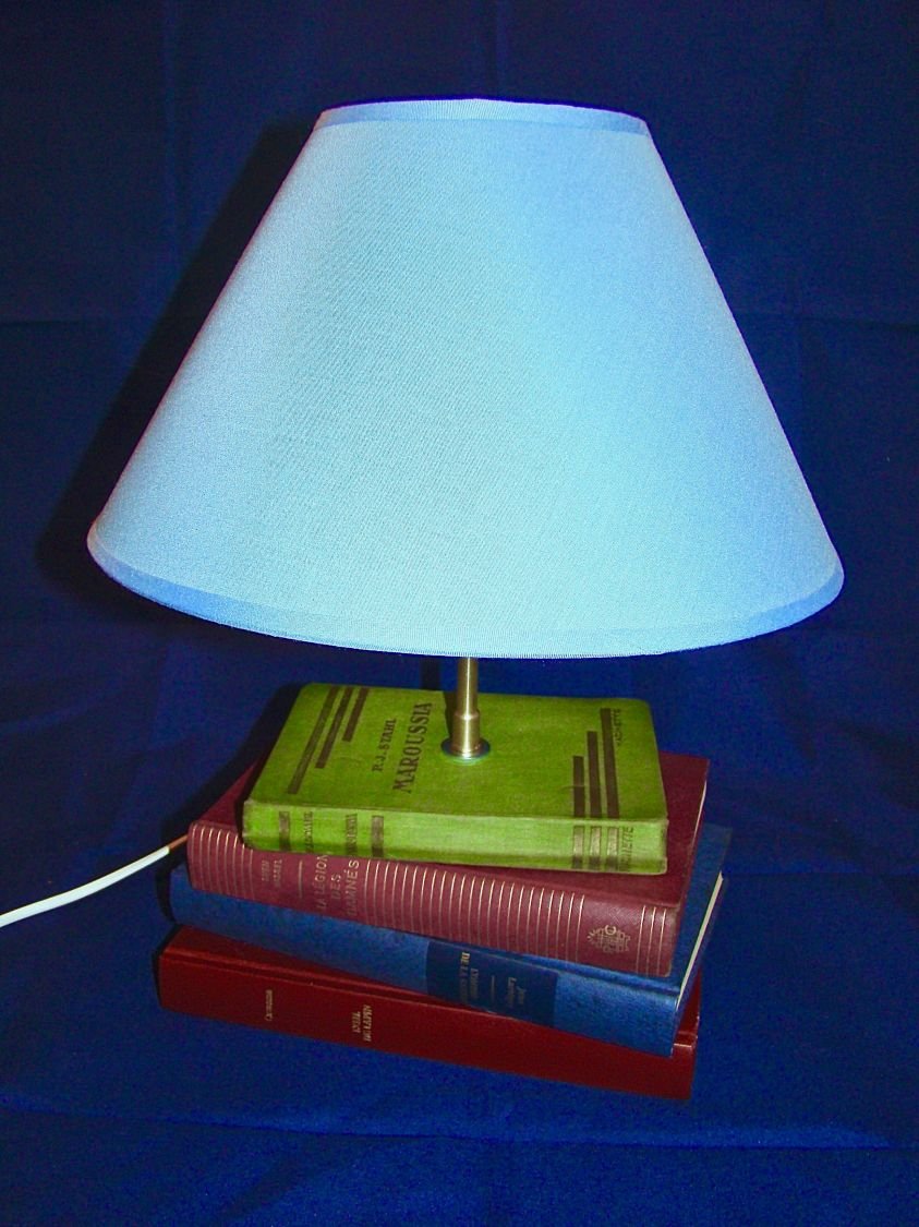 Gammal boklampa, blå 