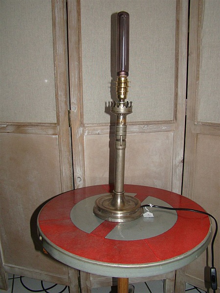 Ljuslampa i antik m&auml;ssing i EDISON-stil