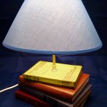 Gammal boklampa, blå 