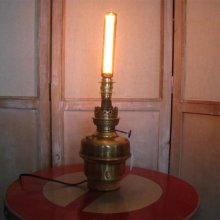 Paraffinlampa i mässing EDISON stil 