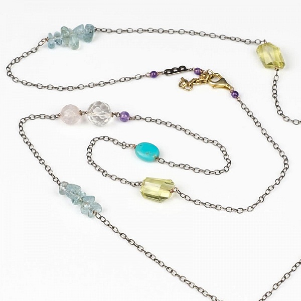 Sautoir Pi&egrave;ce Unique Boh&egrave;me Pastel n&deg;2