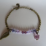 Smal brons kedja armband Violet