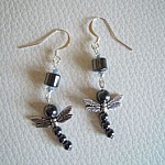 Kit Boucles d'oreilles Libellule en Hématite