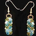 Kit boucles d'oreilles Ceuta bleu-vert