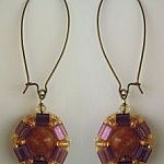 Kit boucles d'oreilles Somerset Orange Ambrée