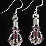 Kit boucles d'oreilles Tila Violet