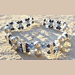 Bracelet Double Swarovski Bleu en kit