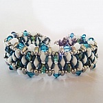 Bracelet O'beady Blanc-bleu en kit
