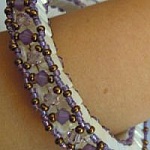 Bracelet Tila Anneau 3D Parme (grand) en kit