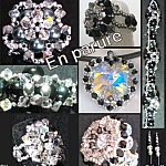 Pendentif en kit coeur Noir argent