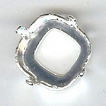 Sertissure carré 12mm argenté