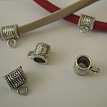 Silver charmfästen Stora x 5