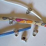 Silver star charm fästelement Small x 5