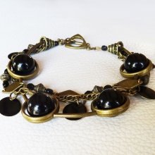 3 rader armband kit Svart och brons