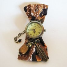Wax tyg armbandsur kit Afrikansk brun
