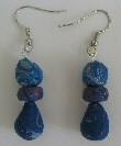Boucles d'oreille bleu parme
