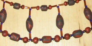Collier &eacute;gyptien bleu cuivre