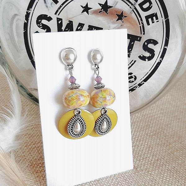 designade &ouml;rh&auml;ngen i gr&ouml;n anis och antik silver droppe