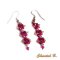 örhängen swarovski kristall rosa fuchsia och silver kväll bröllop