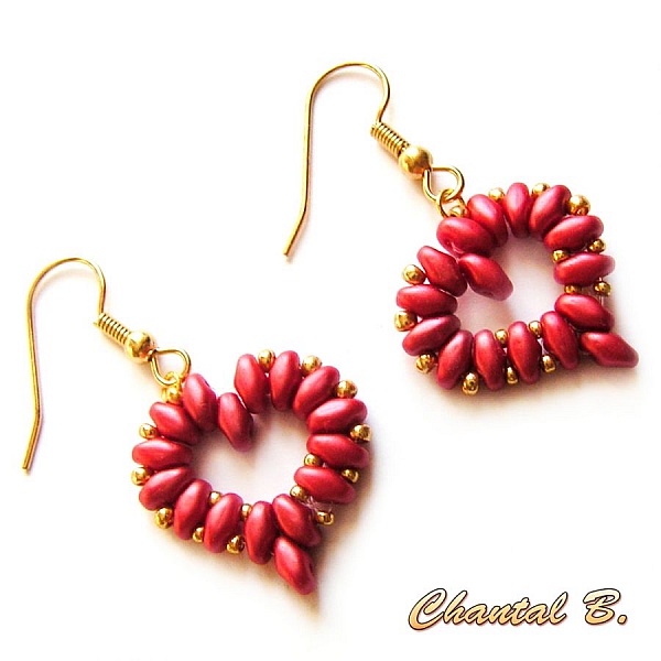 p&auml;rla och silver hj&auml;rta &ouml;rh&auml;ngen valentine kv&auml;ll br&ouml;llop