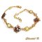 armband swarovski vävda pärlor brons boheme grönt och guld