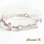 swarovski armband swarovski pärlor rosa AB boheme kristall och silver romantiskt bröllop
