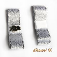 clips kväll skor band fancy silver båge