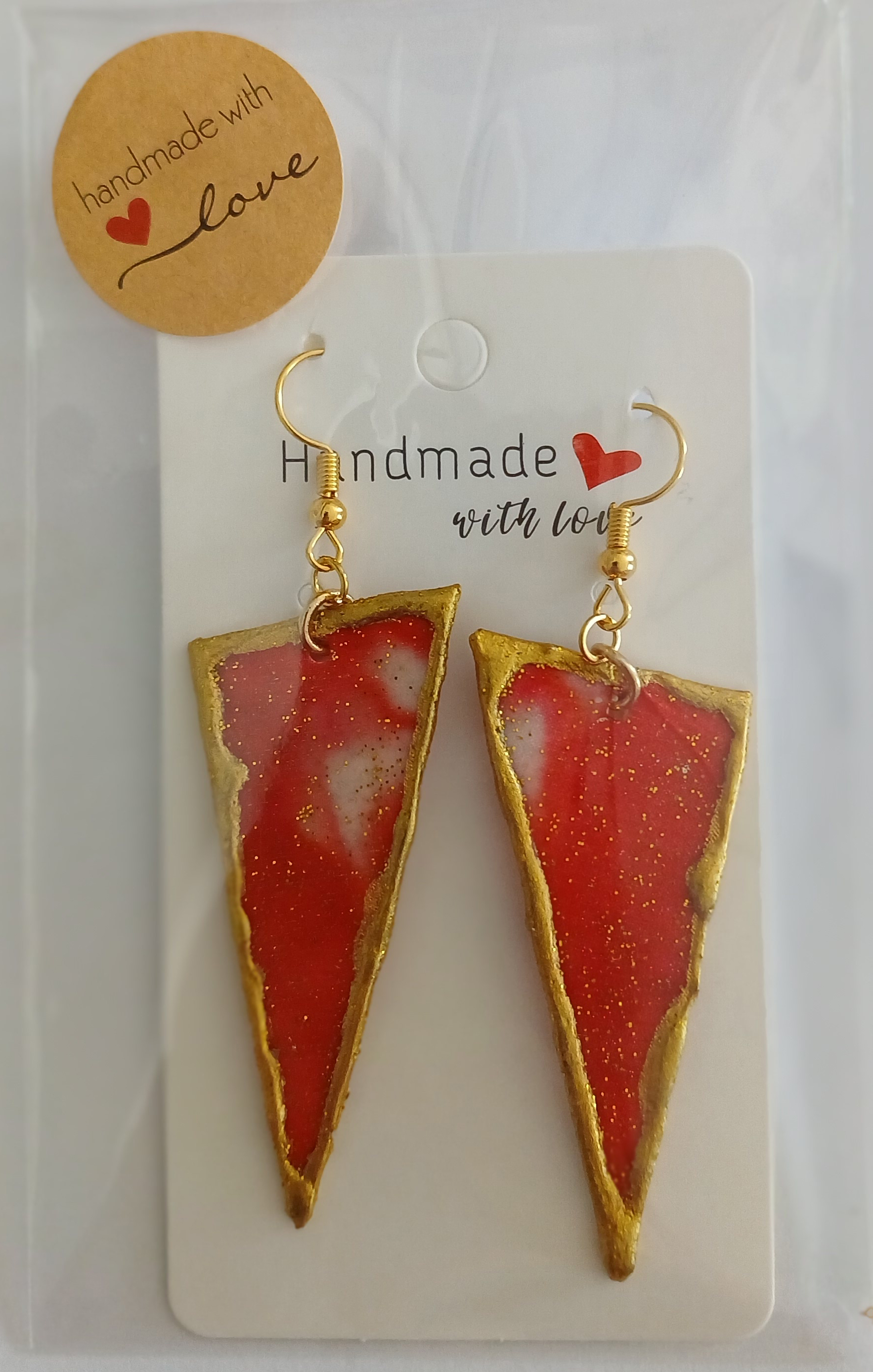 Boucles d oreilles tr&eacute;s l&eacute;g&egrave;res en soie peinte recto verso