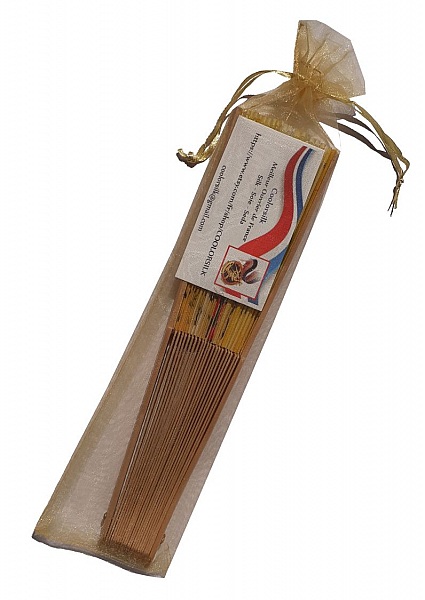 Handritad och m&aring;lad satinfl&auml;kt "Liberty".