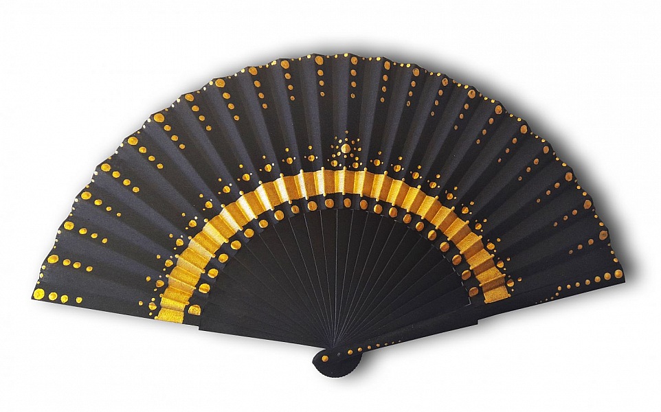 Handritad och m&aring;lad satinfl&auml;kt "Galaxy".