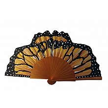 Eventail en coton peint à la main. 'Murmure'