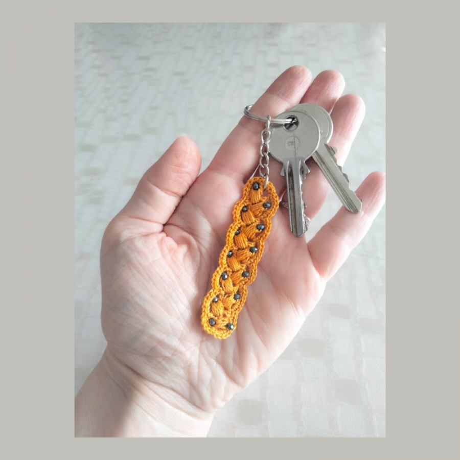 Raffinerad nyckelring "Golden senap