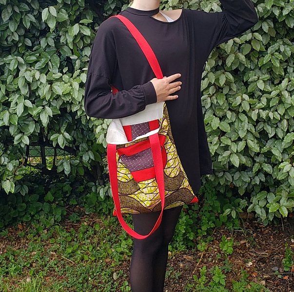 Sac &agrave; bandouli&egrave;re en coton wax