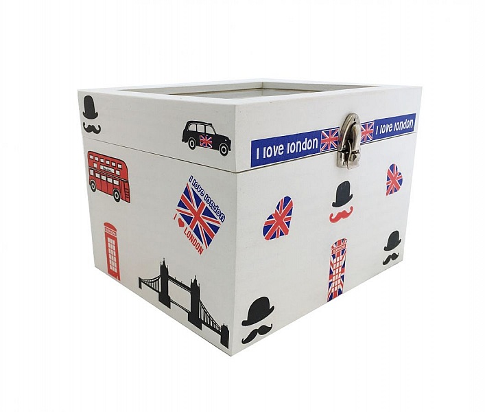 Tr&auml;l&aring;da och dess glaslock. Modell : london