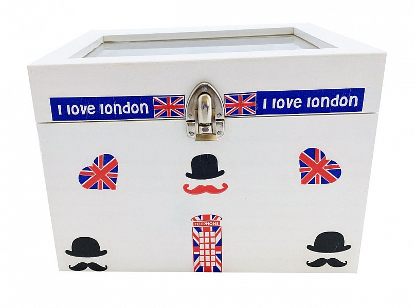 Tr&auml;l&aring;da och dess glaslock. Modell : london