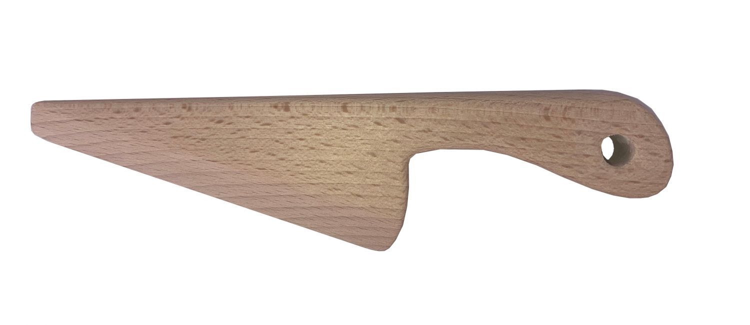 Kniv och skärbräda i bokträ för barn